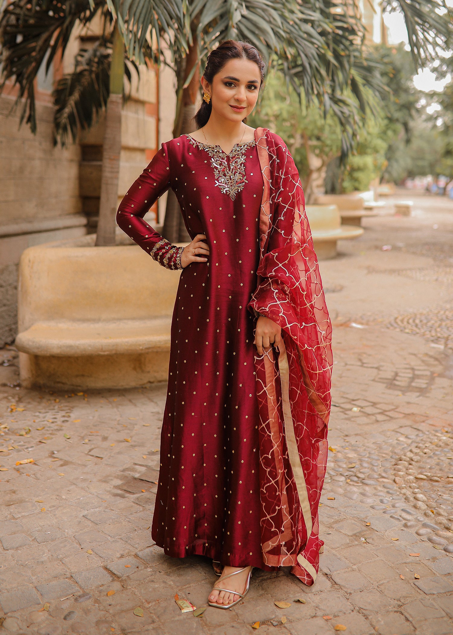 Lady in Red Luxury Pret Pakistani Mahum Asad Lady in Red Luxury Pret Pakistani Mahum Asad